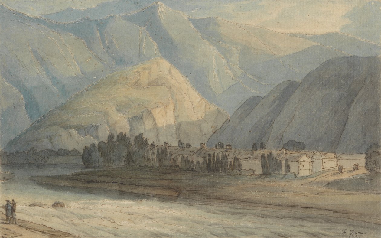 De Grange aan het Hoofd van het Keswick Meer door Francis Towne