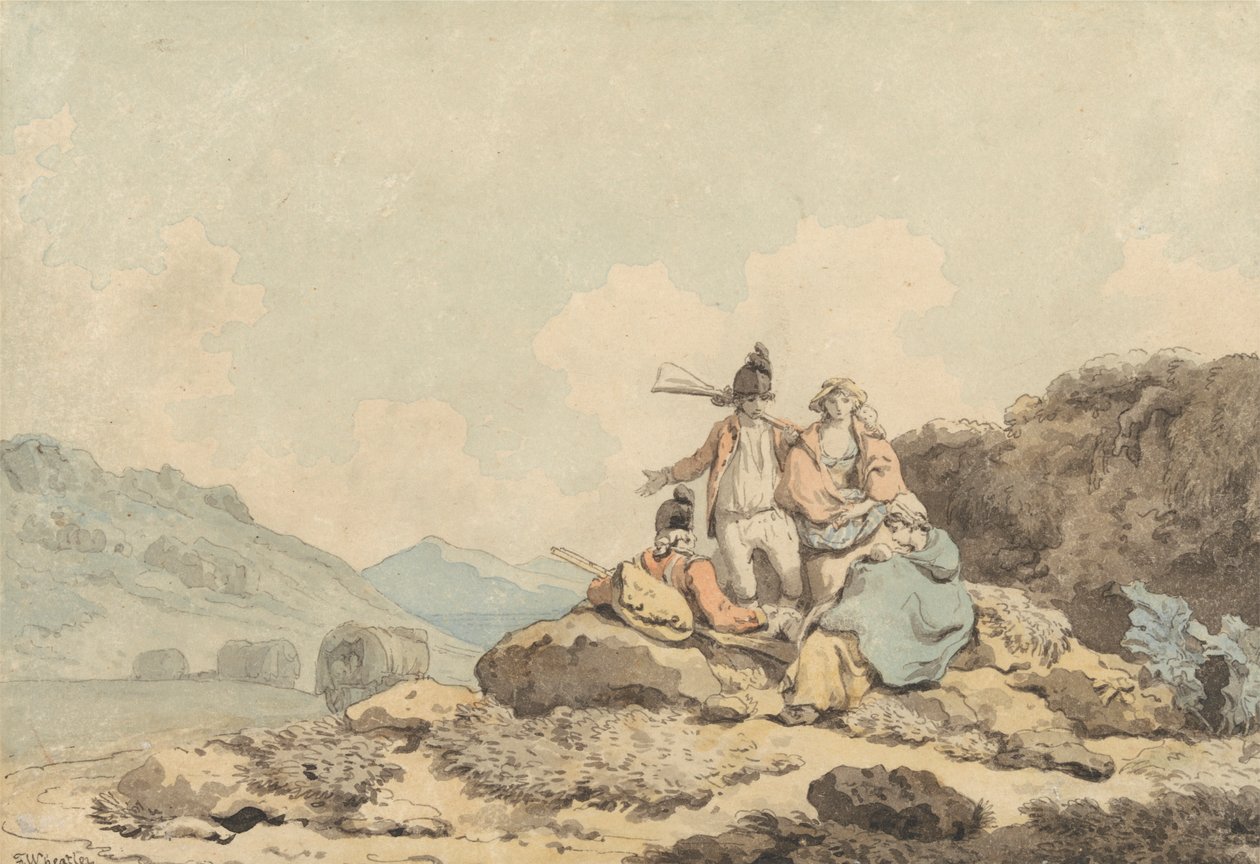 Soldaten en Boerenvrouwen door Francis Wheatley