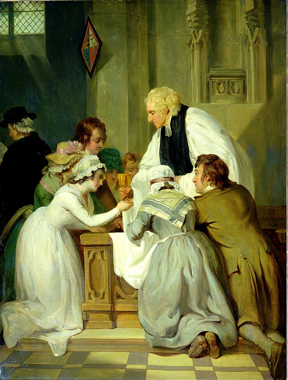 De communie (olieverf op doek) door Francis Wheatley