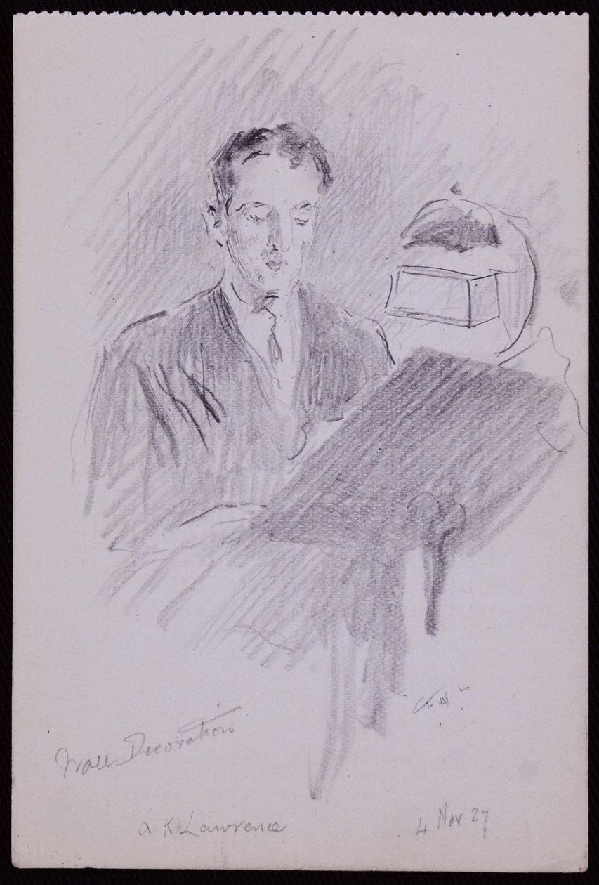 Portret van AK Lawrence door Francis Wilfred Lawson