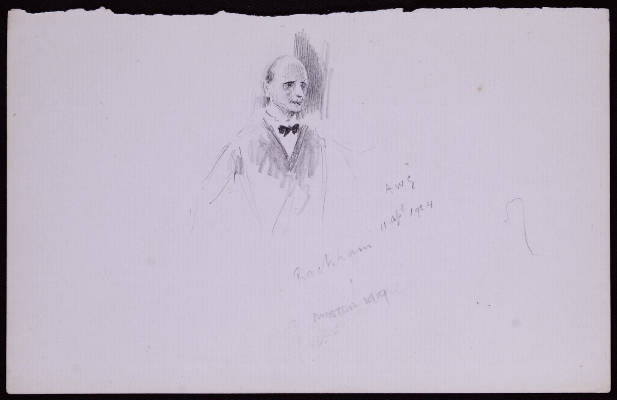 Portret van Arthur Rackham door Francis Wilfred Lawson