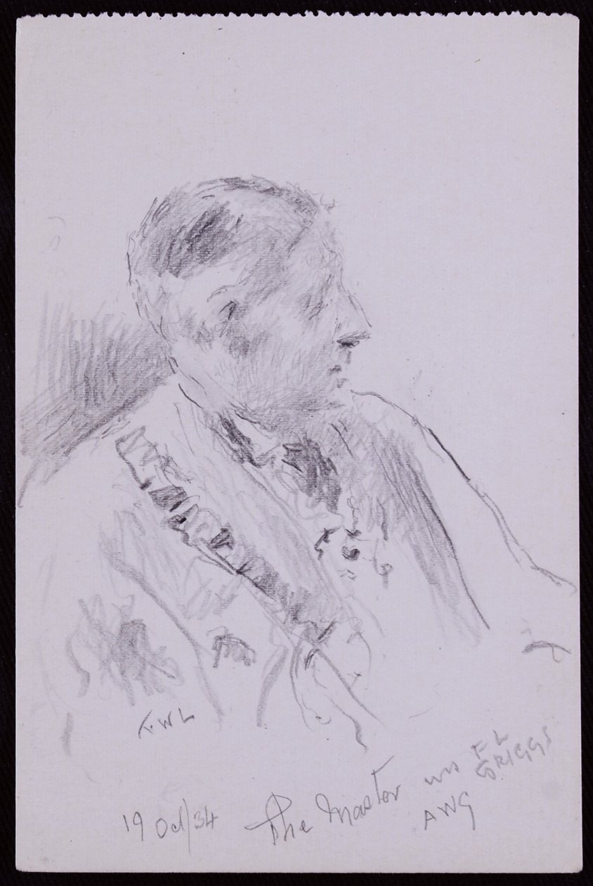 Portret van FL Griggs door Francis Wilfred Lawson