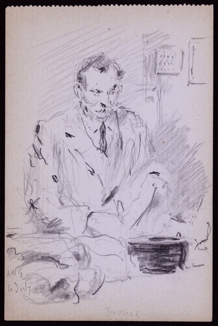 Portret van Gilbert? Bayes, ca. 1928 door Francis Wilfred Lawson