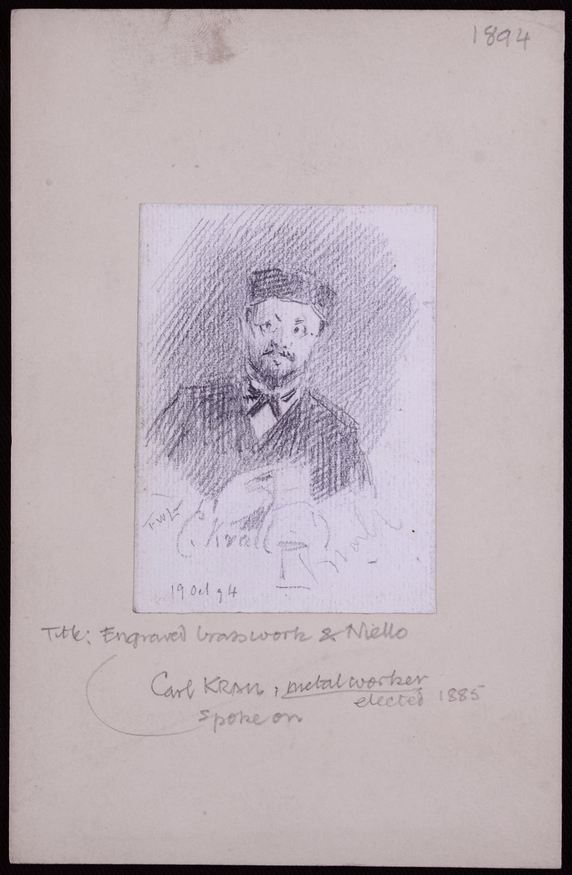 Portret van Karl Krall door Francis Wilfred Lawson