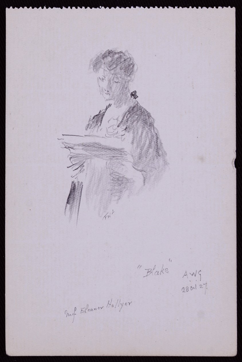 Portret van Miss Eleanor Hellyer door Francis Wilfred Lawson