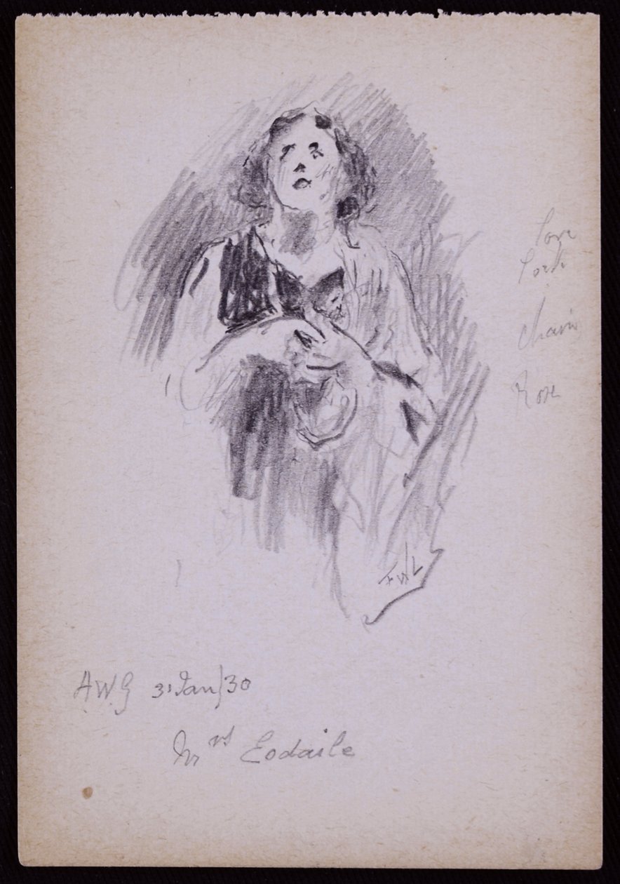 Portret van mevrouw Arundel Esdaile door Francis Wilfred Lawson