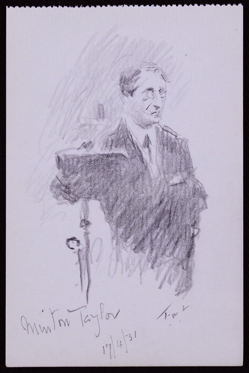 Portret van R Minton Taylor door Francis Wilfred Lawson