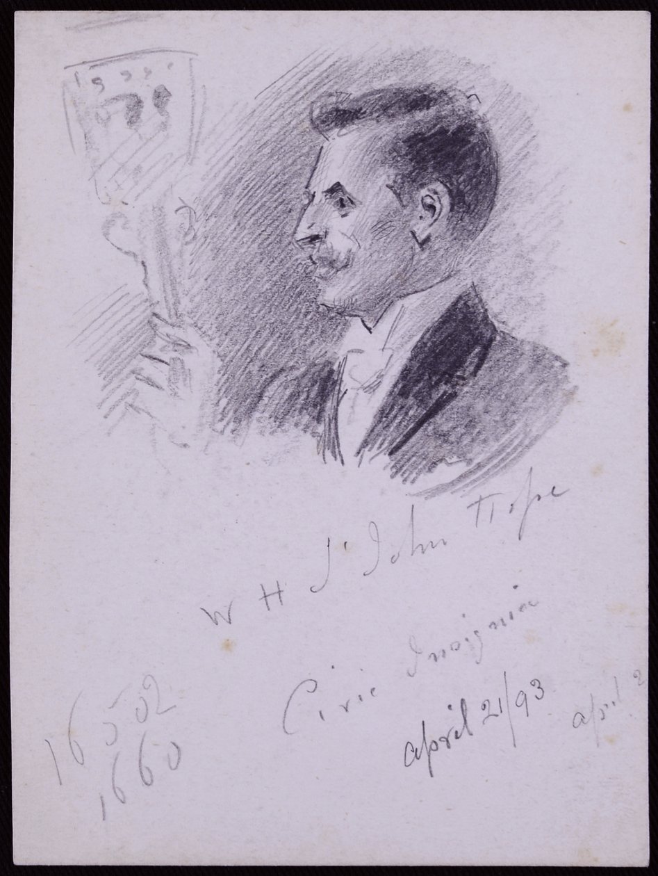 Portret van WH St John Hope door Francis Wilfred Lawson