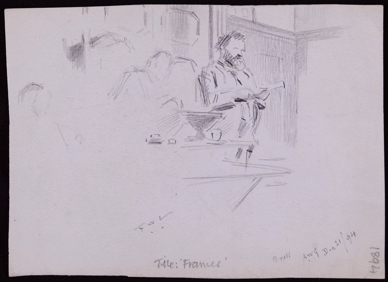 Portret van William [? Morris door Francis Wilfred Lawson