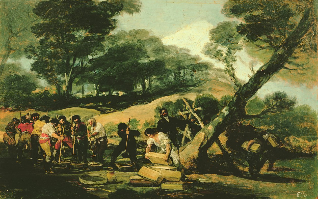 Clandestiene Fabricage van Buskruit door Francisco de Goya