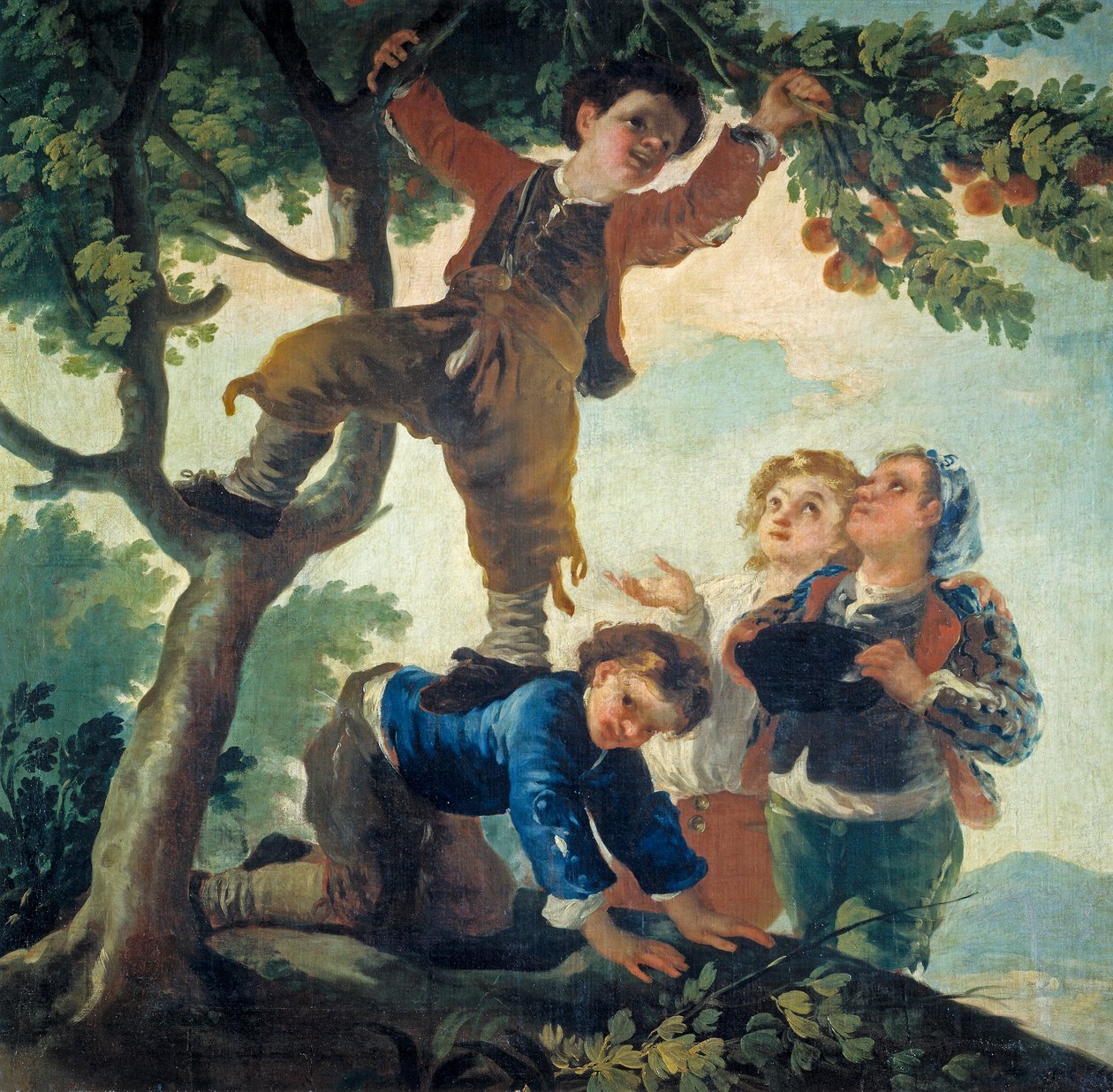 Jongens die fruit plukken door Francisco de Goya