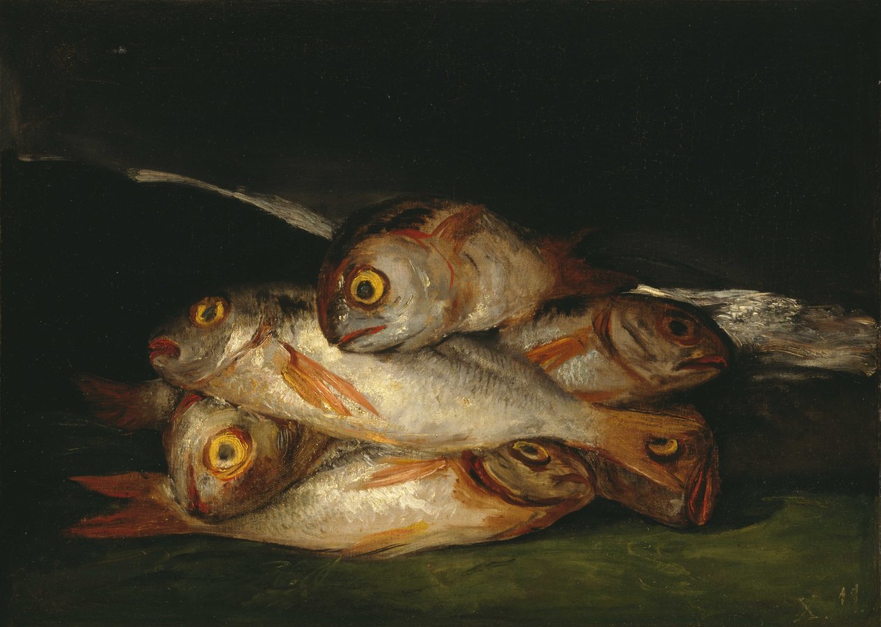 Stilleven met Gouden Brasem door Francisco de Goya