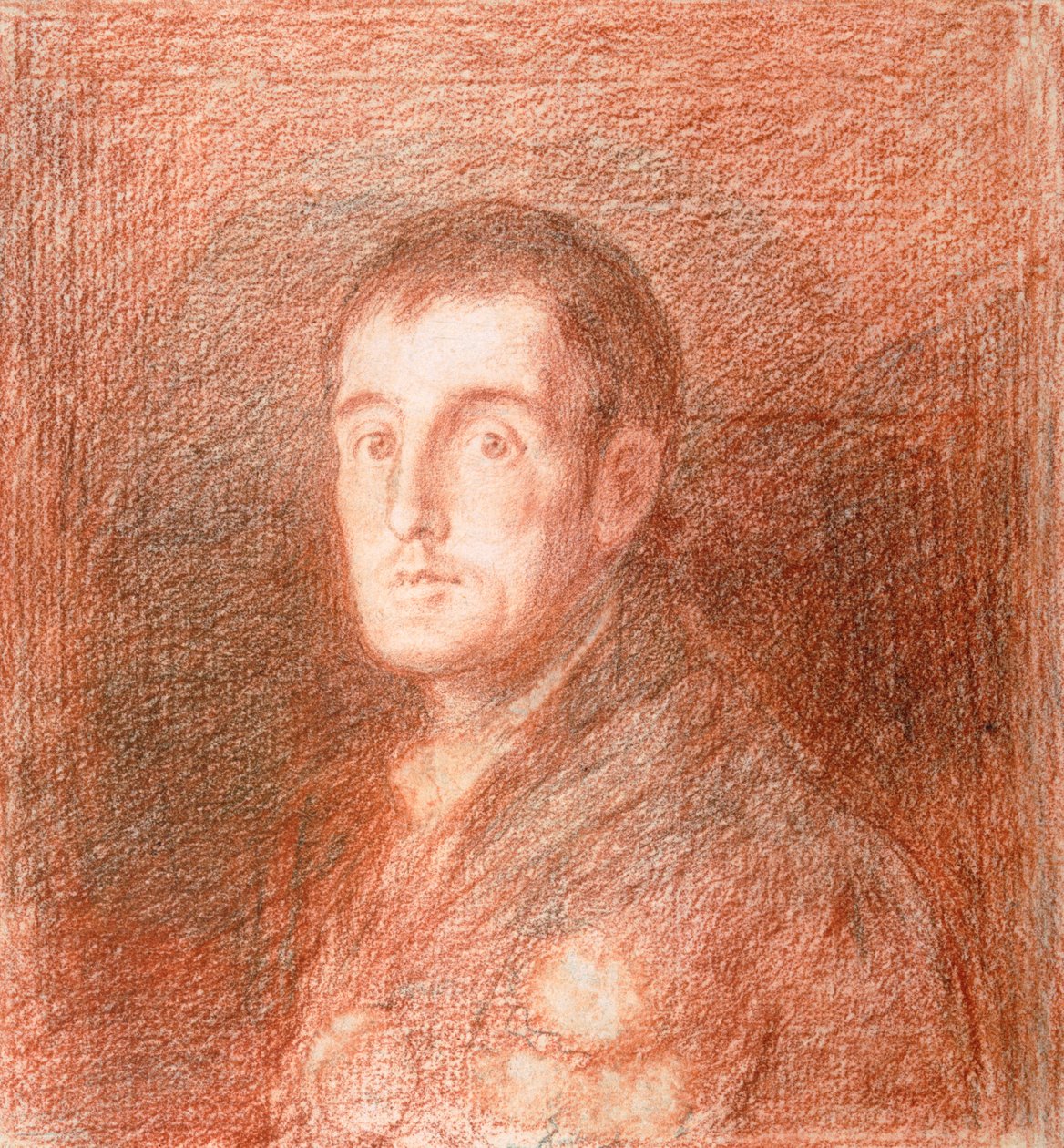 Studie voor een ruiterportret van de hertog van Wellington, ca. 1812 (rode krijt op grafiet) door Francisco de Goya