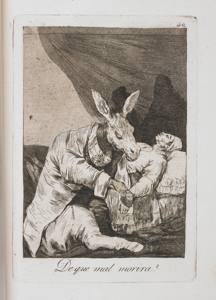 Plaat uit Los Caprichos, 1797-1798 door Francisco de Goya