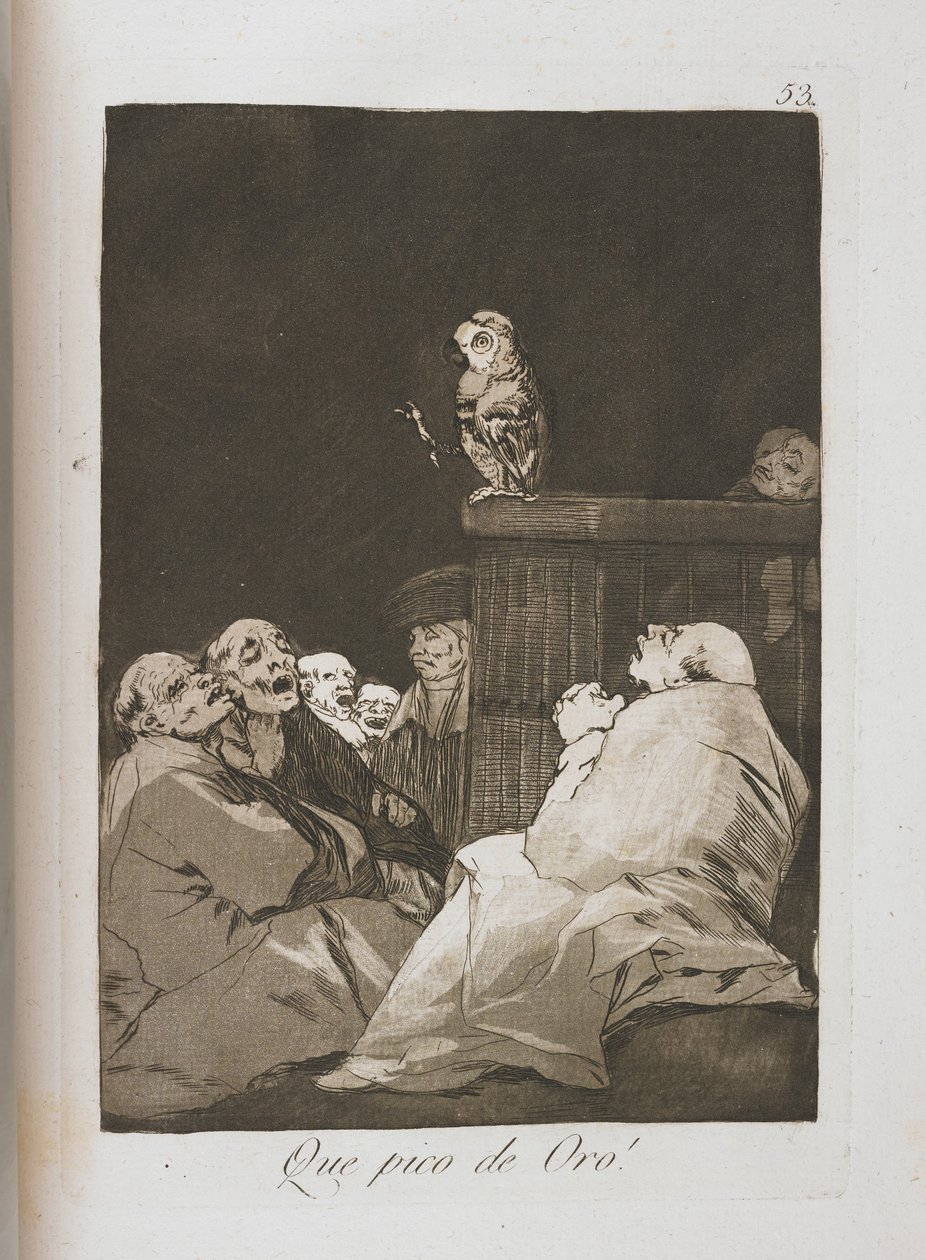 Plaat uit Los Caprichos, 1797-1798 door Francisco de Goya