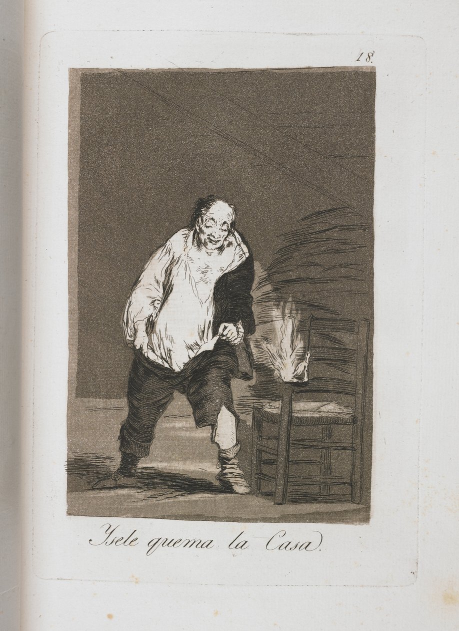 Plaat uit Los Caprichos, 1797-1798 door Francisco de Goya