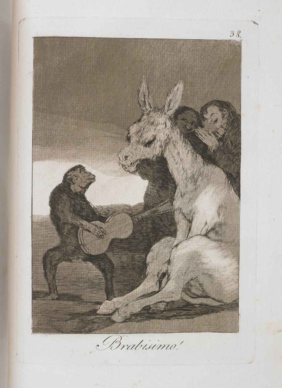 Plaat uit Los Caprichos, 1797-1798 door Francisco de Goya