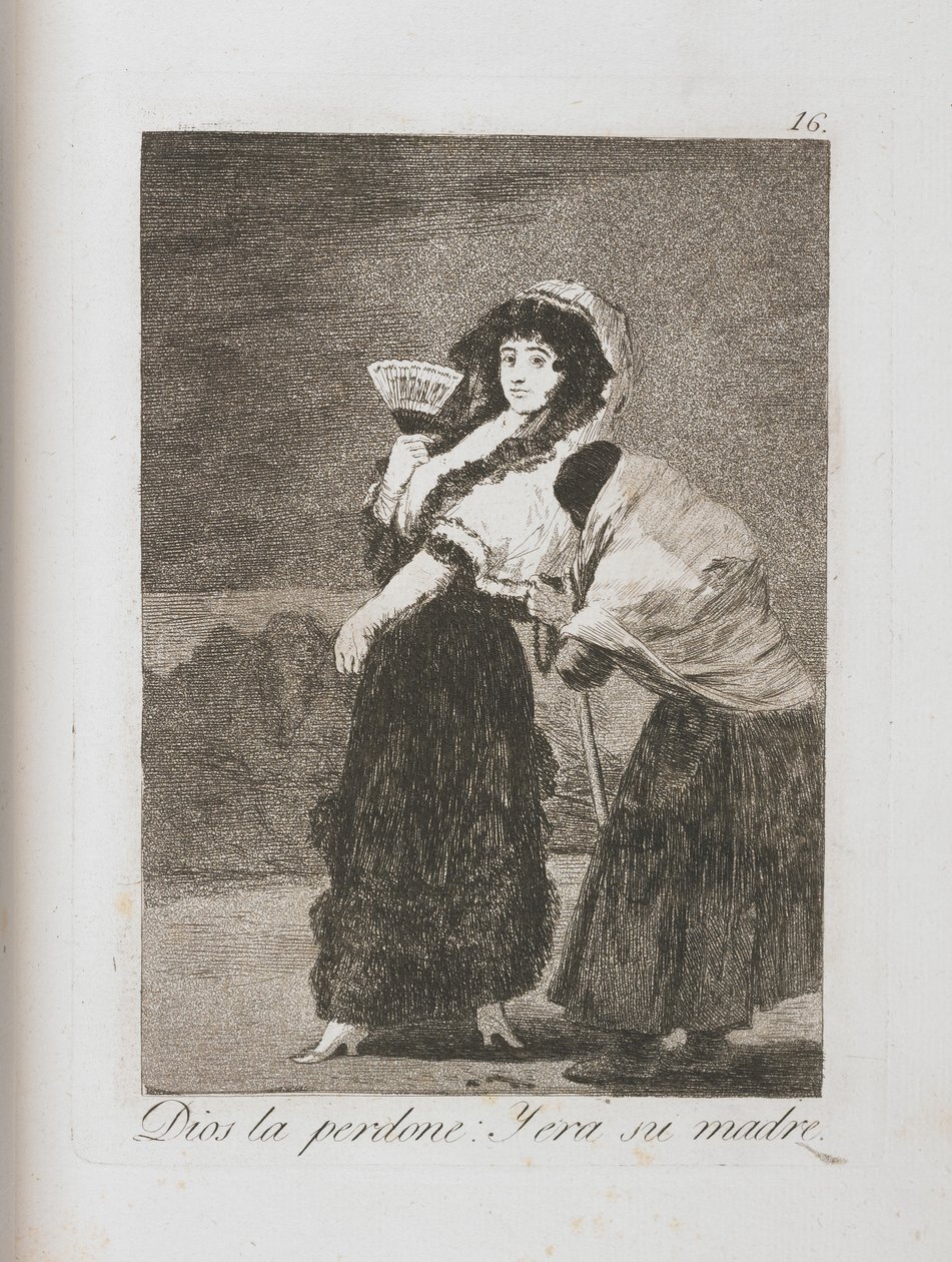 Plaat uit Los Caprichos, 1797-1798 door Francisco de Goya