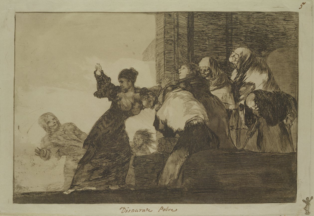 Spreekwoord 11 uit de Follies-serie, c.1815-24 door Francisco de Goya