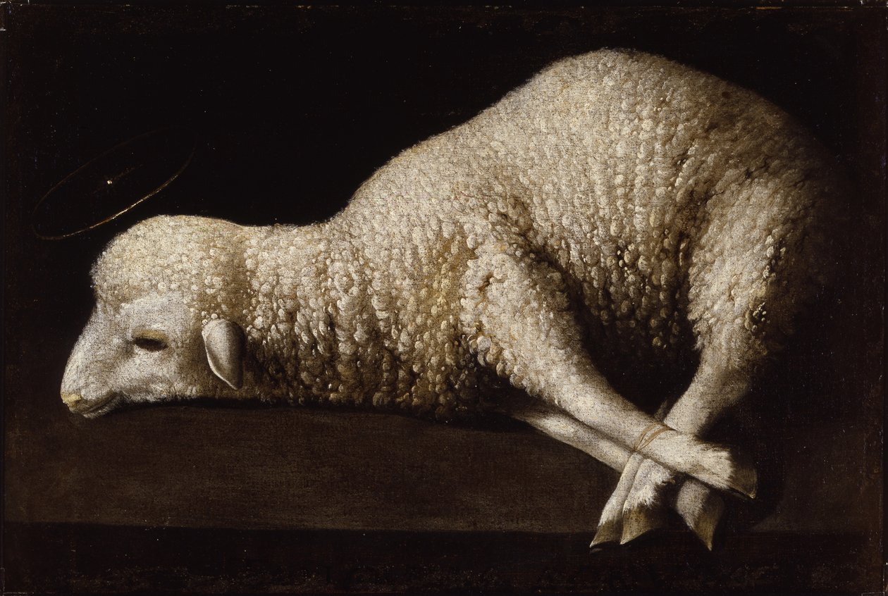 Agnus Dei, ca. 1635-40 door Francisco de Zurbaran
