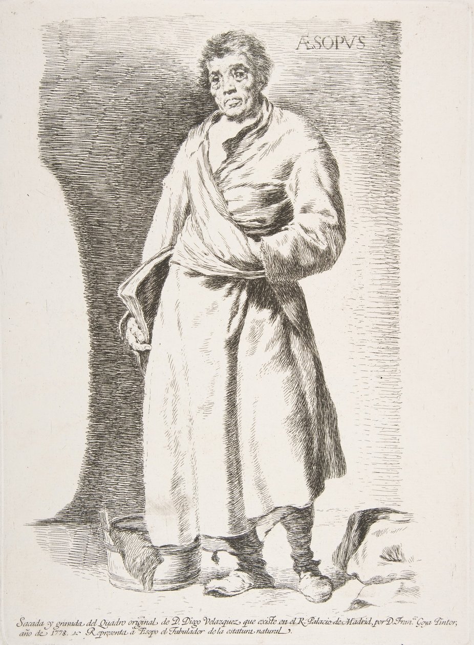 Aesopus, uit Etsen naar Velazquez door Francisco de Goya