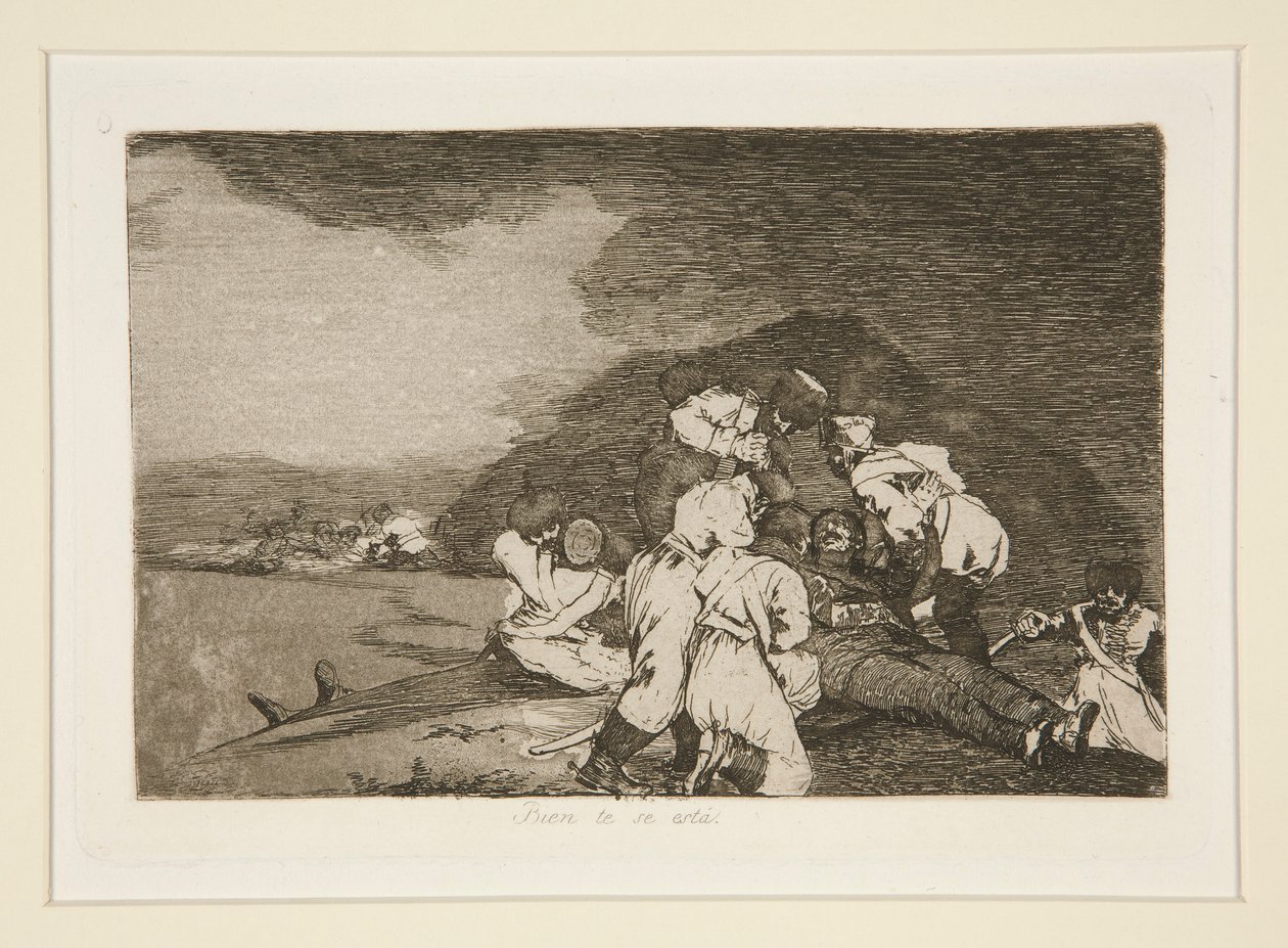 Bien te se est?, pl. 6 uit Los desastres de la guerra door Francisco de Goya