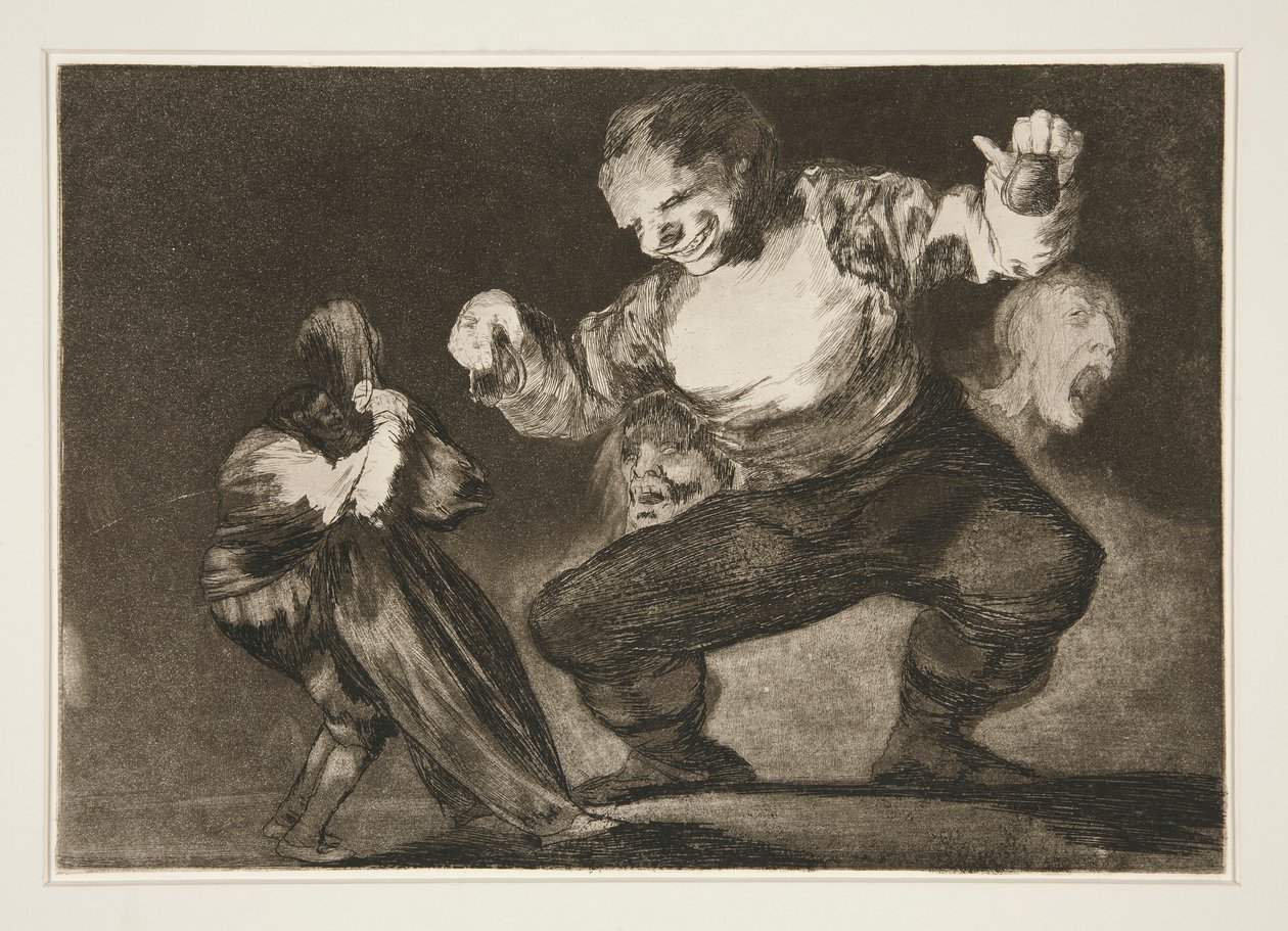 Bobalicón, pl. 4 uit de serie Los proverbios door Francisco de Goya
