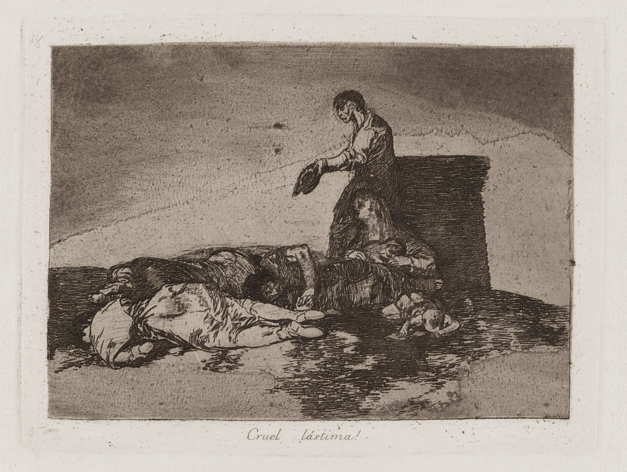 Cruel lástima! (Wrede Vertelling van Ellende!), Plaat 48 uit Los desastres de la guerra (De Rampen van de Oorlog) door Francisco de Goya