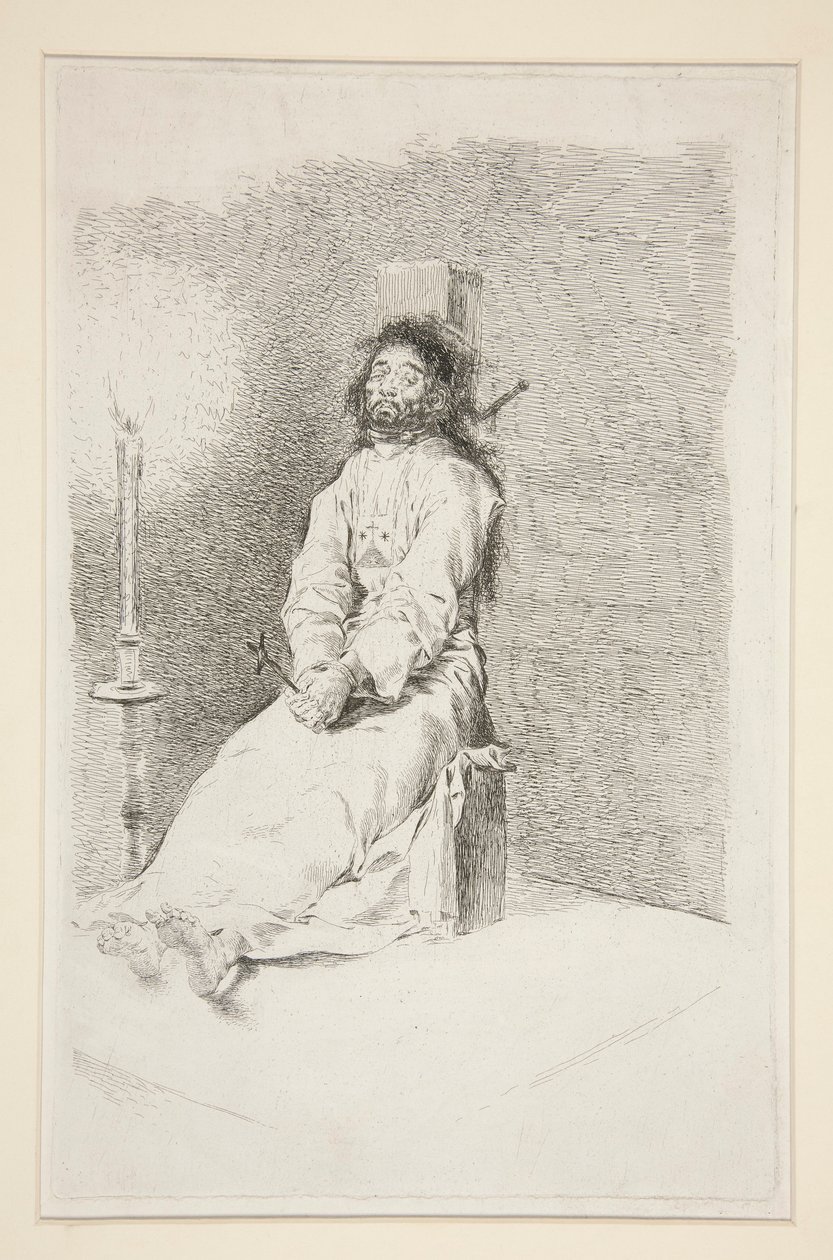El agorratado (De gewurgde man) door Francisco de Goya