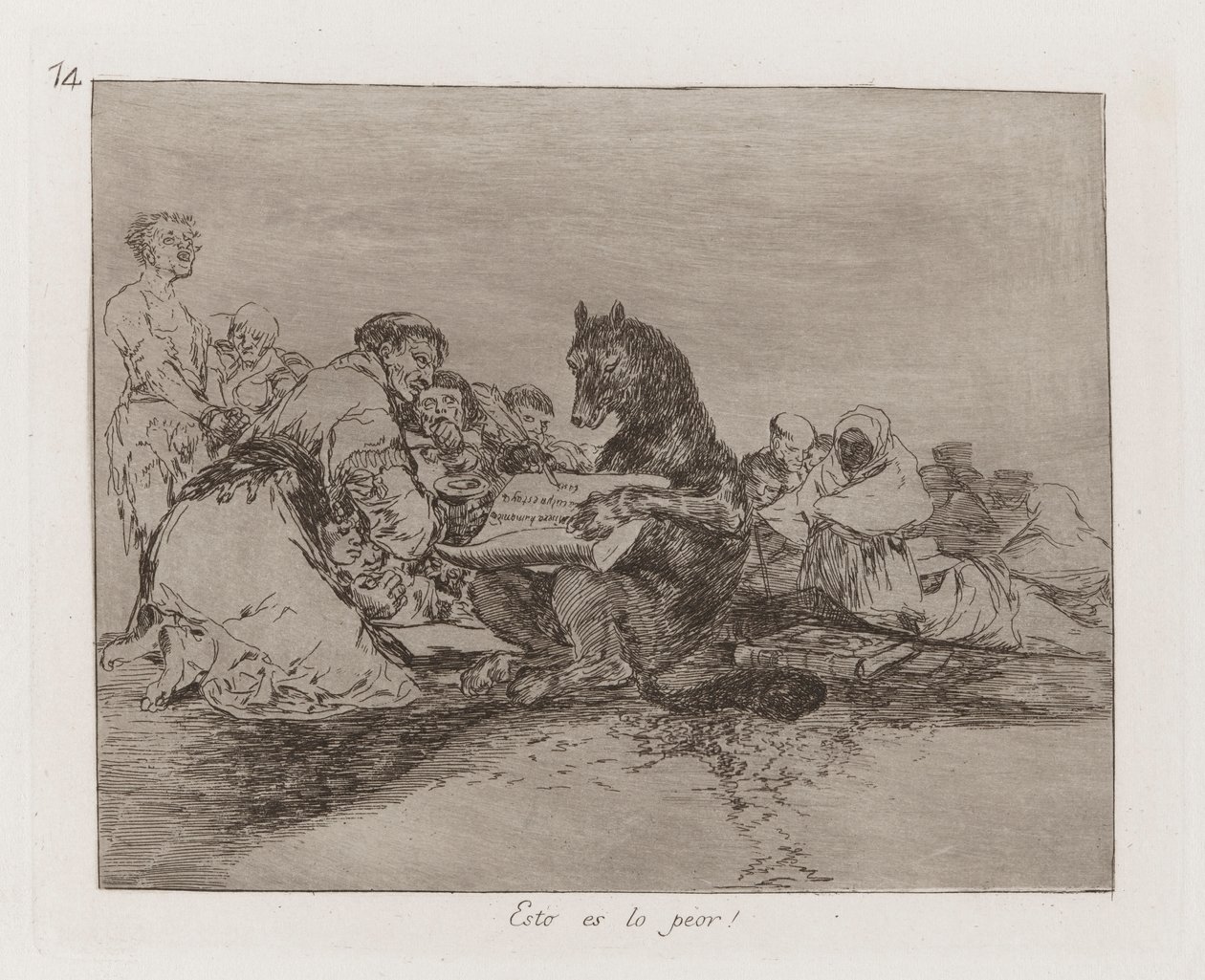Esto es lo peor! (Dat is het ergste!), Plaat 74 uit Los desastres de la guerra (De Rampen van de Oorlog) door Francisco de Goya