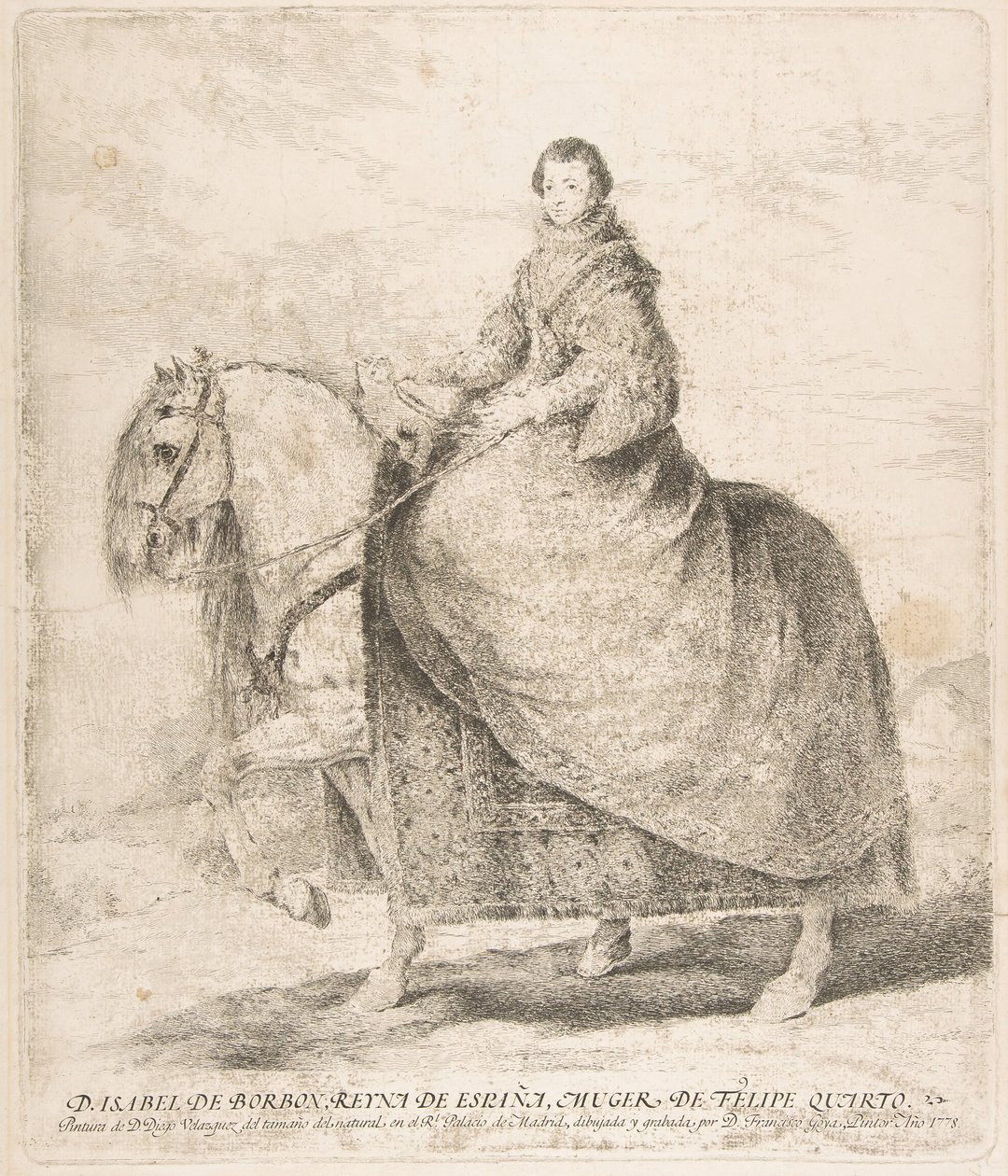 Isabel van Bourbon, Koningin van Spanje en vrouw van Filips IV door Francisco de Goya