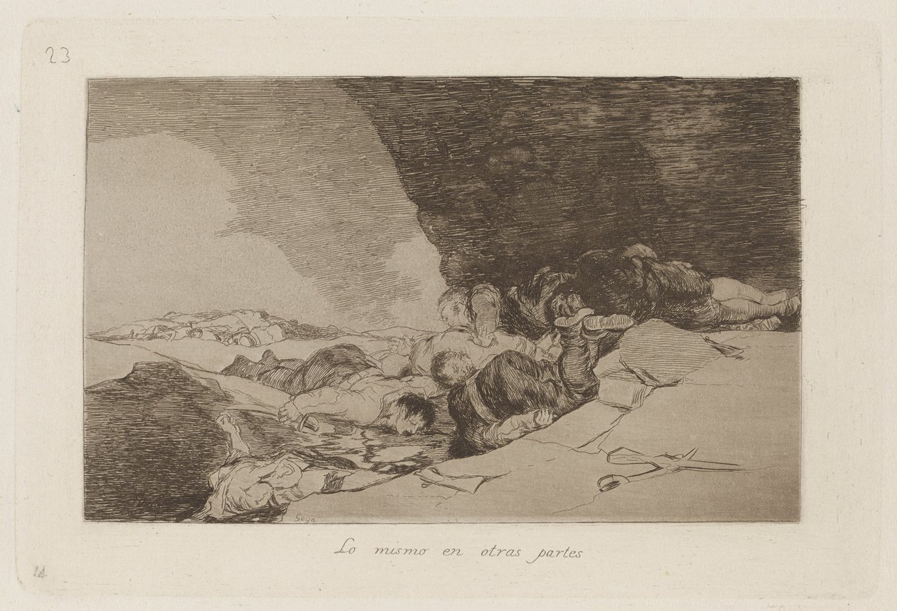 Hetzelfde Elders, Plaat 23 uit Los desastres de la guerra door Francisco de Goya