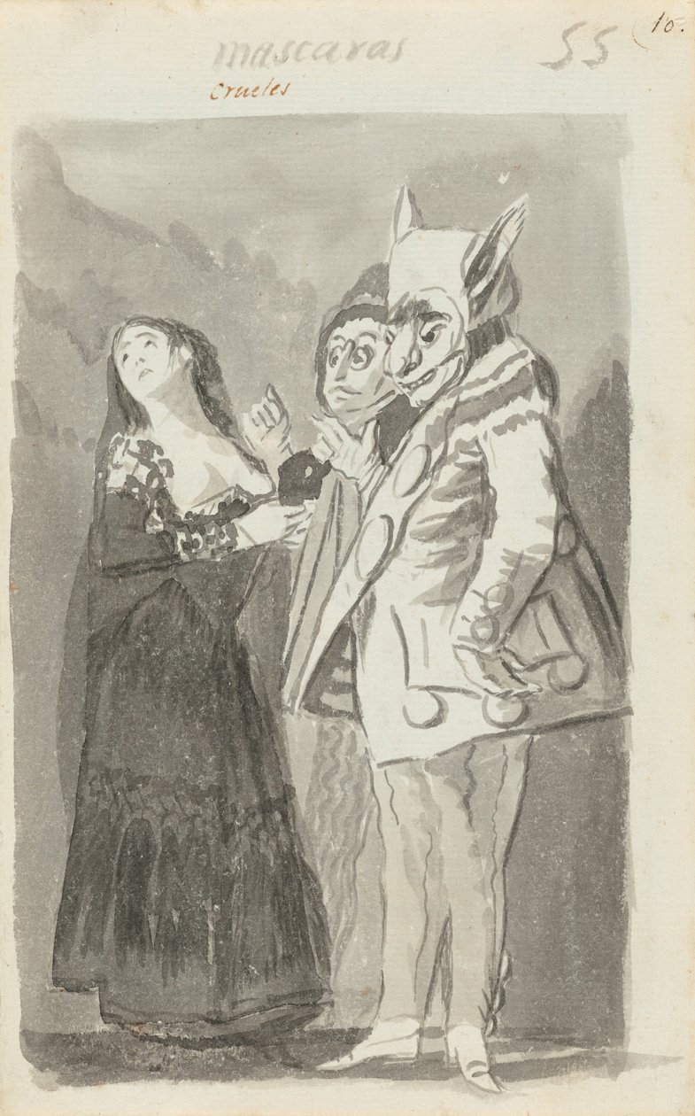 Wrede maskers door Francisco de Goya