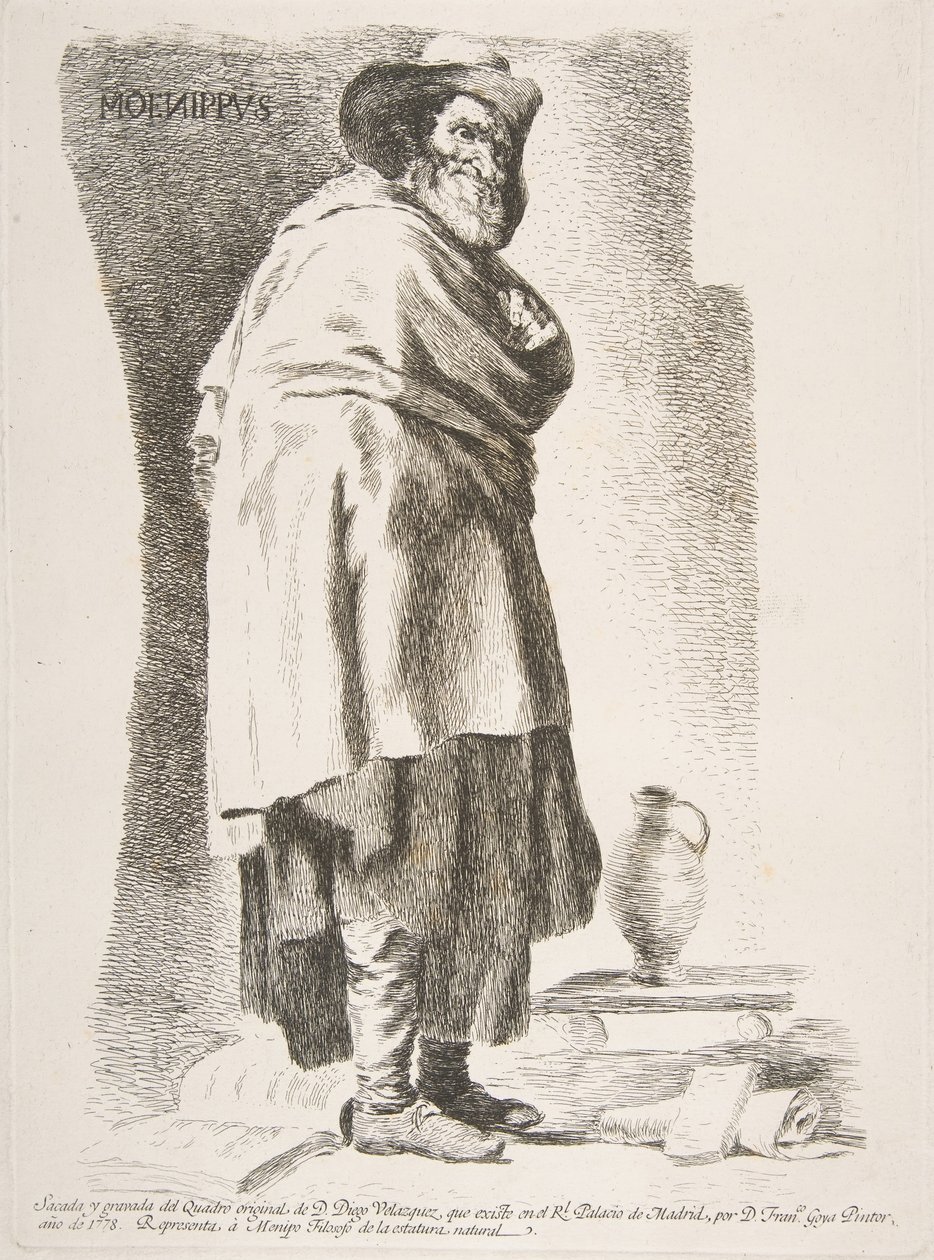 Moenippus Menipo Filosofo, 1778 door Francisco de Goya