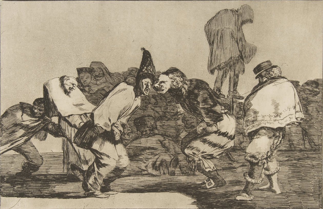 Plaat 14 uit de Disparates: Carnaval Dwaasheid door Francisco de Goya