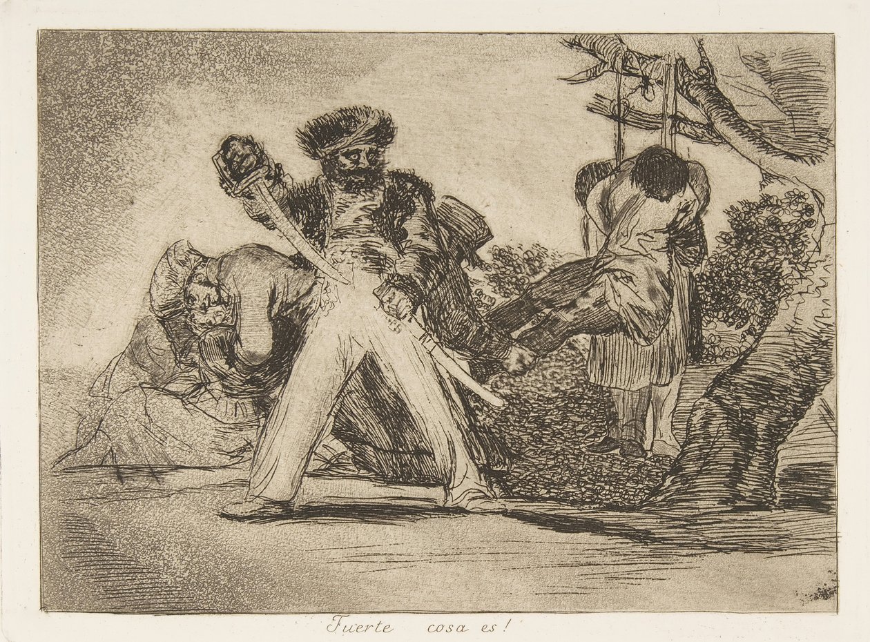 Plaat 31 uit De Rampen van de Oorlog: Dat..., 1810 gepubliceerd 1863 door Francisco de Goya