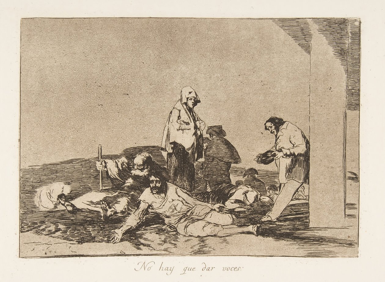 Plaat 58 uit De Rampen van de Oorlog Los Desastres de la Guerra: Het..., 1811-12 gepubliceerd 1863 door Francisco de Goya