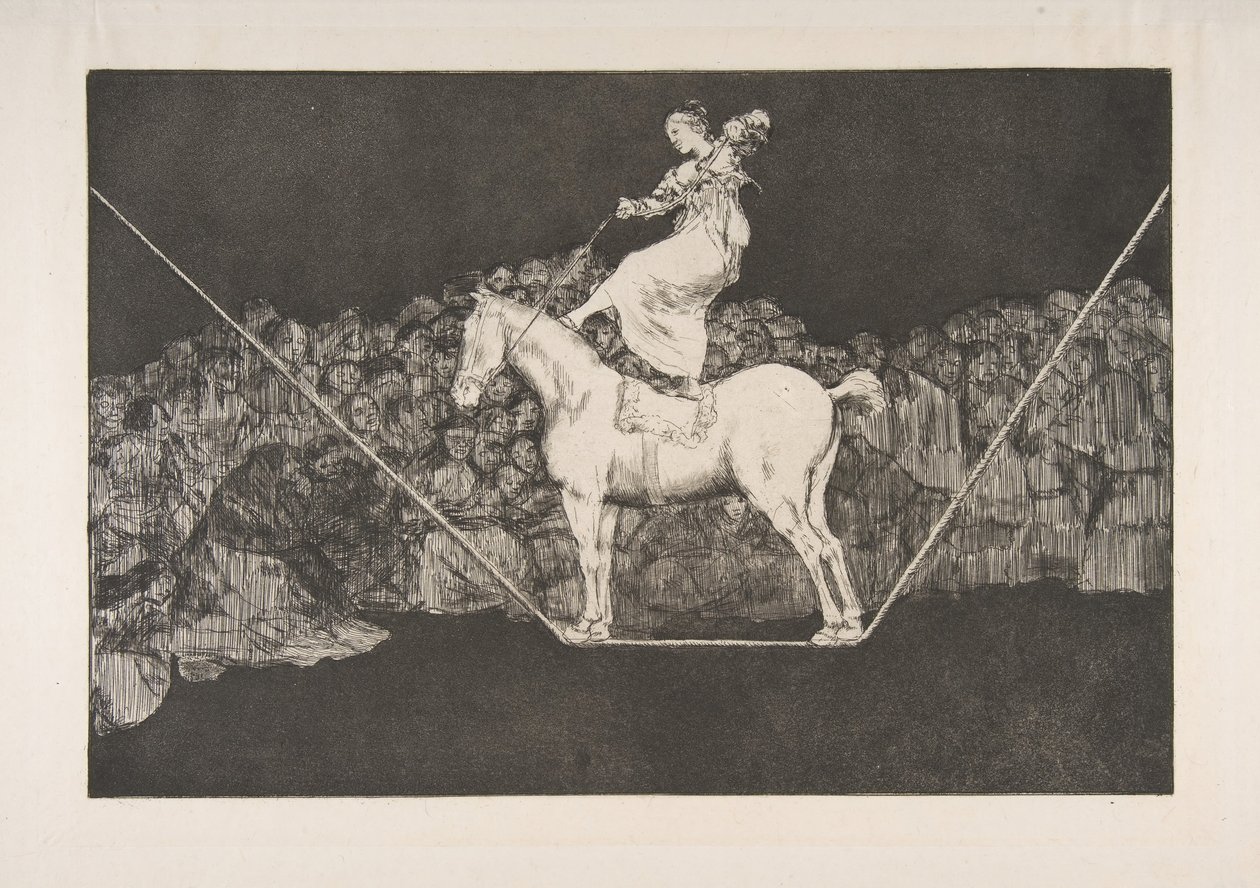 Plaat B uit de Disparates: Punctuele dwaasheid door Francisco de Goya