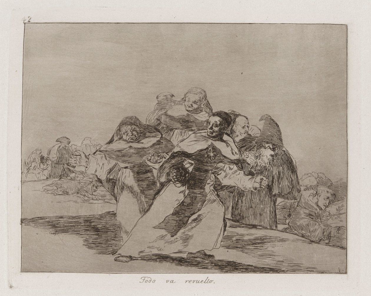 Alles is in de war, Plaat 42 uit Los desastres de la guerra door Francisco de Goya