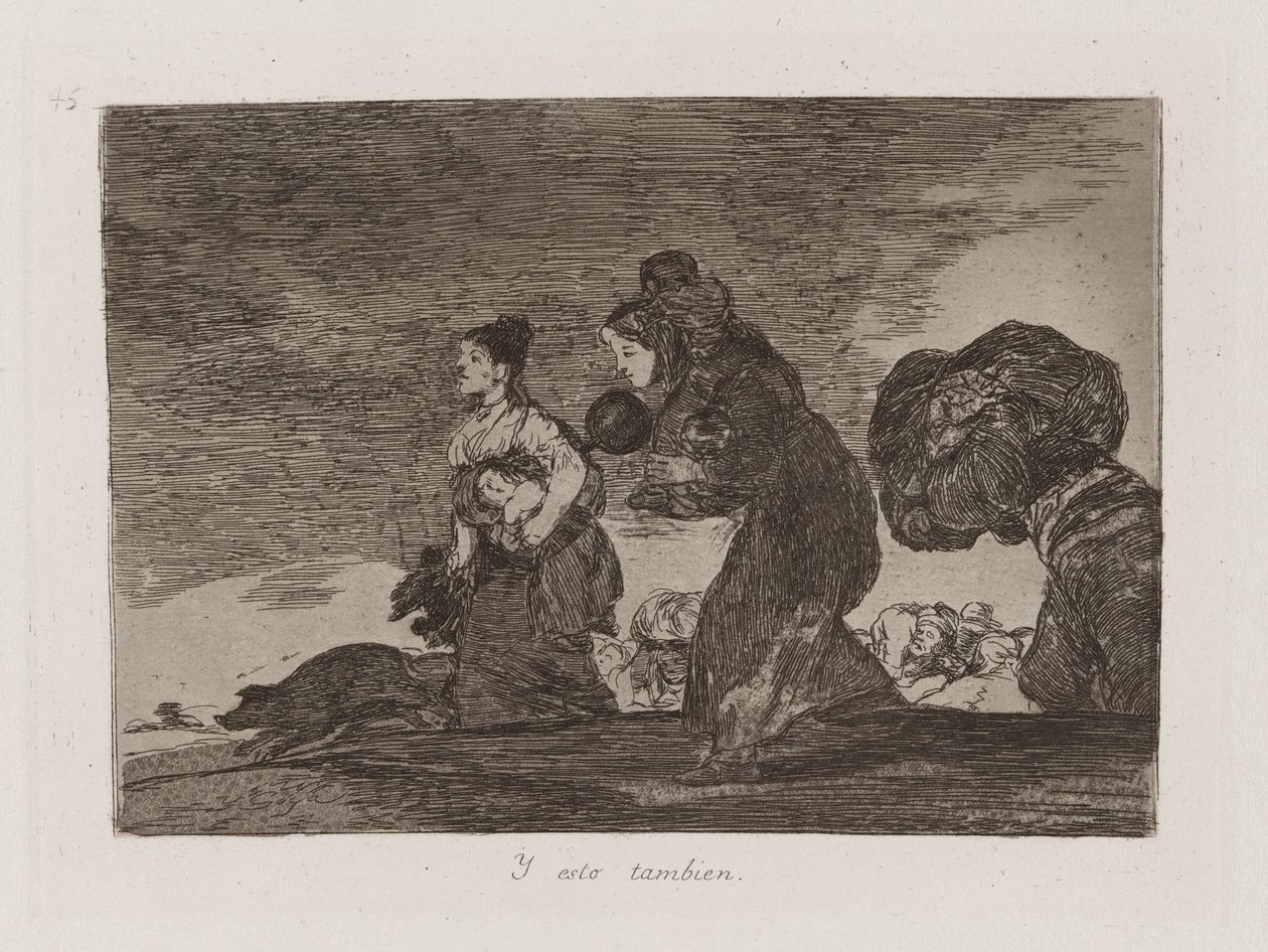 Y esto tambien (En dit ook), Plaat 45 uit Los desastres de la guerra (De rampen van de oorlog) door Francisco de Goya