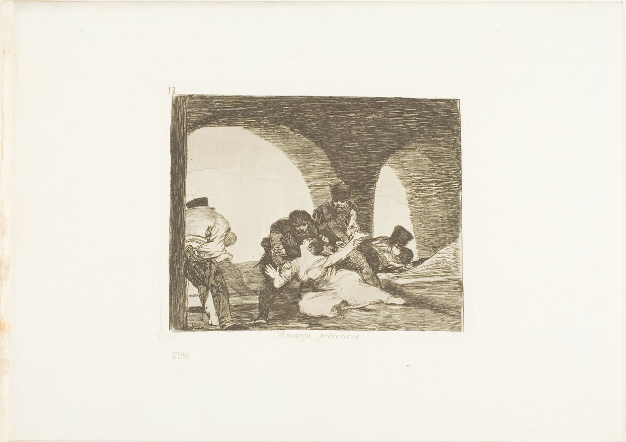 Bitter om Aanwezig te Zijn, plaat 13 uit De Rampen van de Oorlog door Francisco Jose de Goya y Lucientes