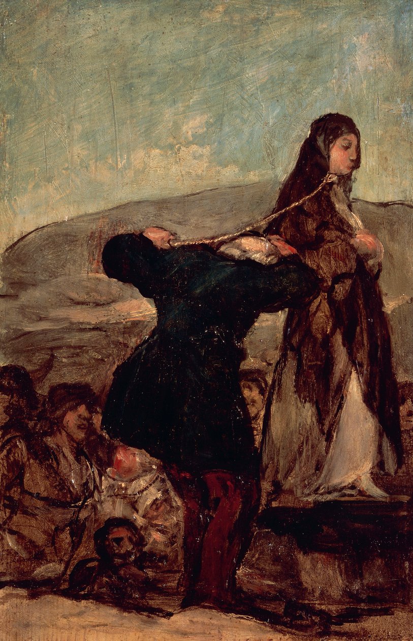 Executie van een heks door Francisco Jose de Goya y Lucientes