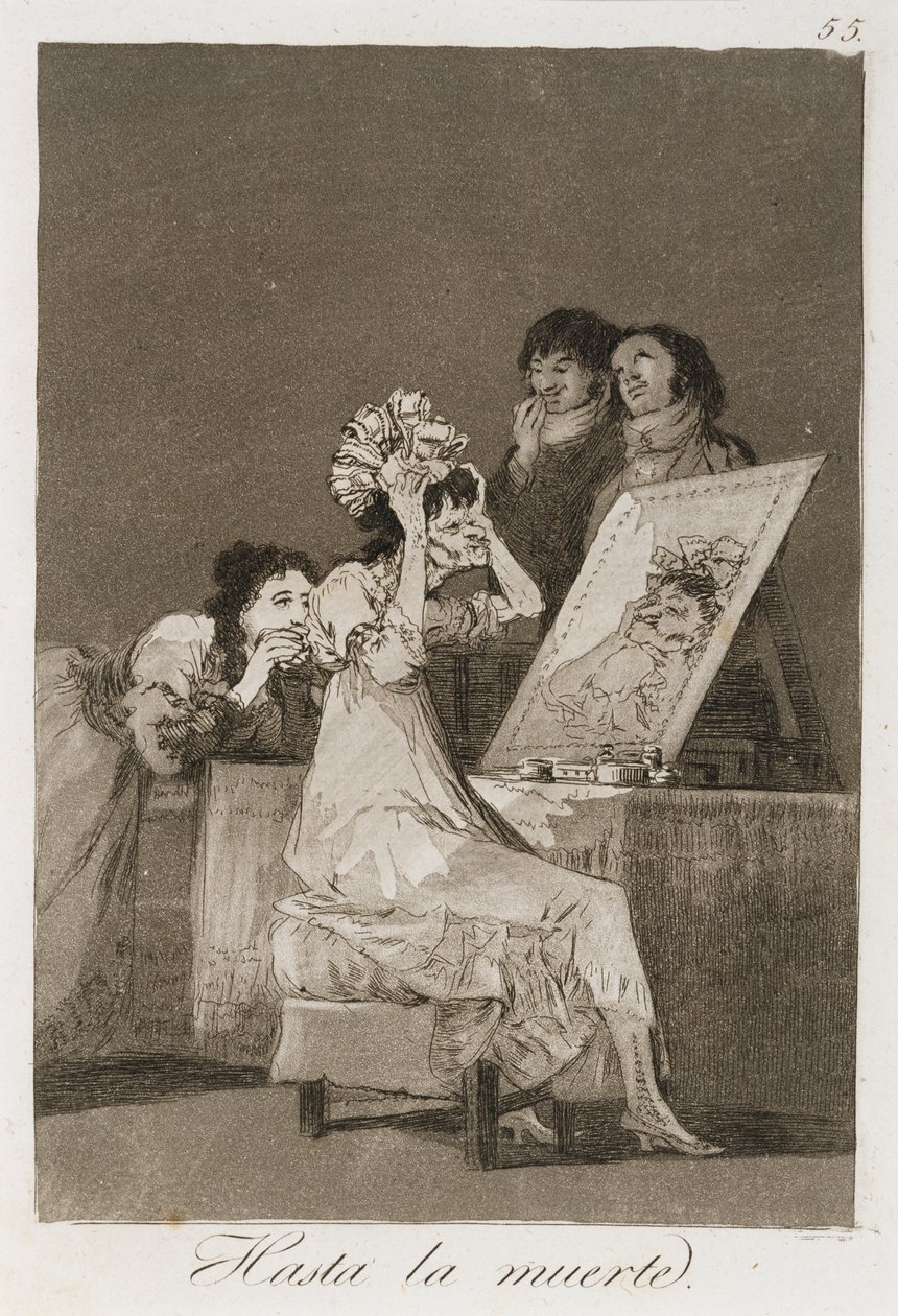 Hasta la muerta uit Los Caprichos, gepubliceerd 1799 door Francisco de Goya