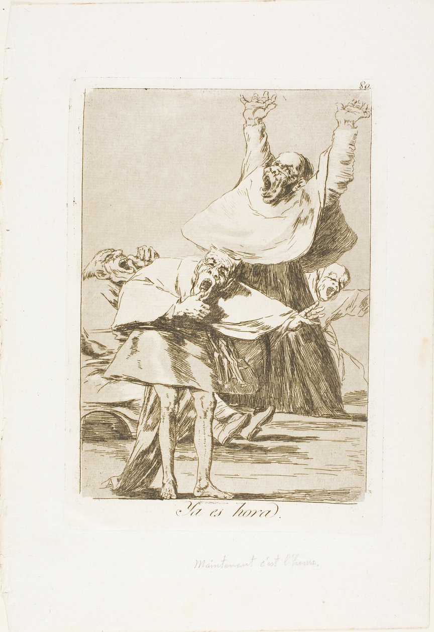 Het is tijd, plaat 80 uit Los Caprichos door Francisco Jose de Goya y Lucientes