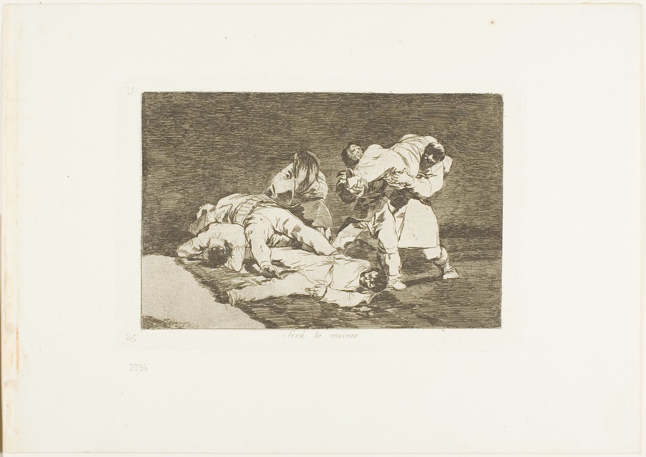 Het Zal Hetzelfde Zijn, Plaat 21 uit De Rampen van de Oorlog door Francisco Jose de Goya y Lucientes