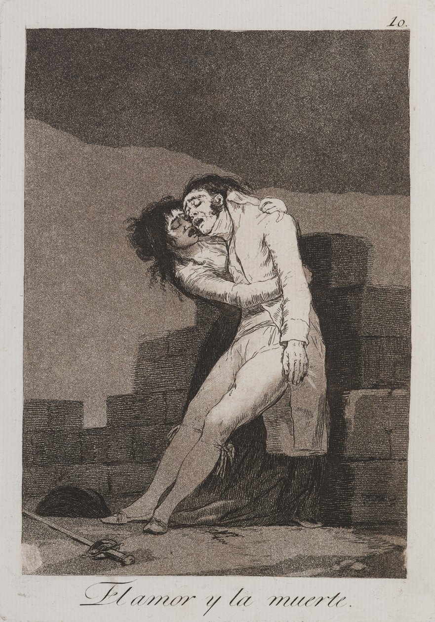 Liefde en dood (El amor y la muerte) door Francisco de Goya