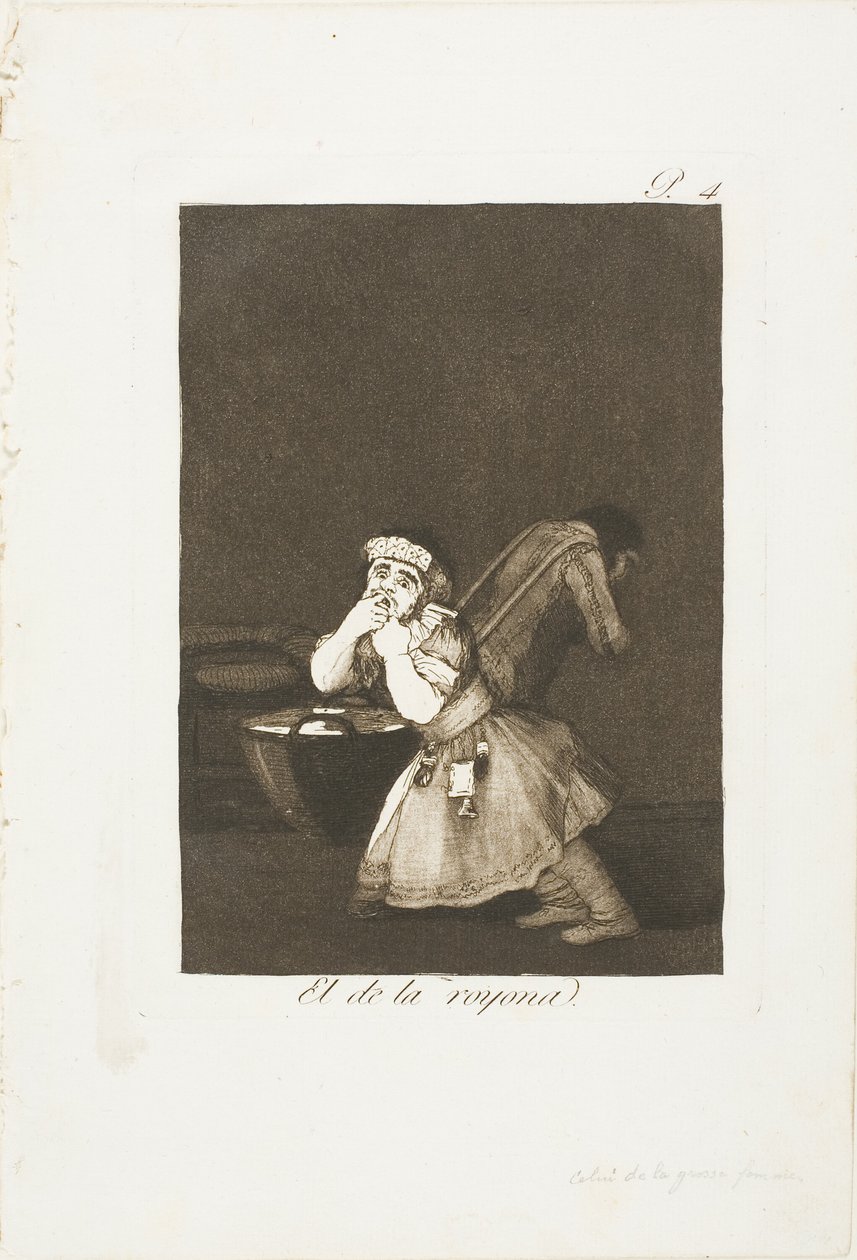 Oppasjongen, plaat vier van Los Caprichos door Francisco Jose de Goya y Lucientes