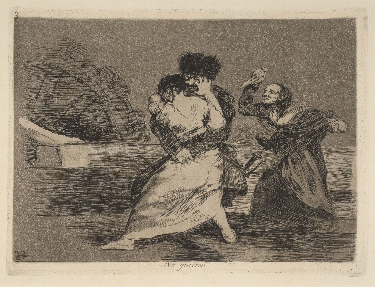 No quieren (Ze vinden het niet leuk) door Francisco Jose de Goya y Lucientes