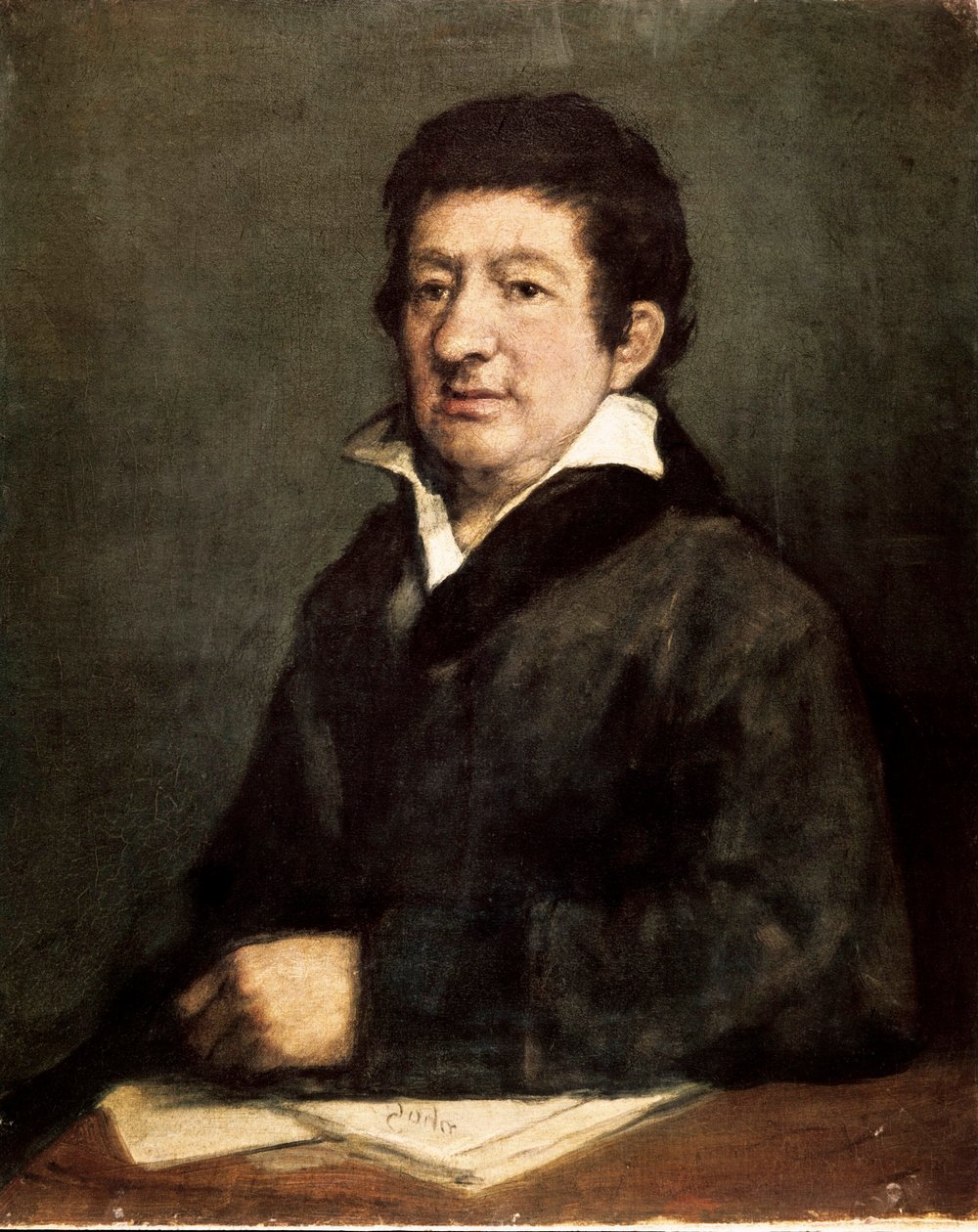 Portret van Leandro Fernandez de Moratin (1760-1828), Spaanse dichter en toneelschrijver. Schilderij door Francisco de GOYA Y LUCIENTES (1746-1828) door Francisco de Goya