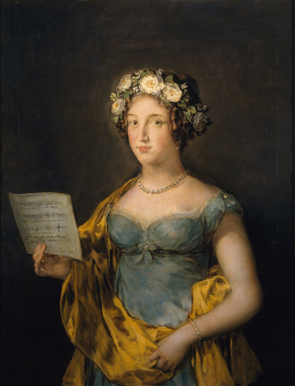 Portret van Manuela Tellez Giron y Pimentel (1794-1838), Hertogin van Abrantes door Francisco de Goya